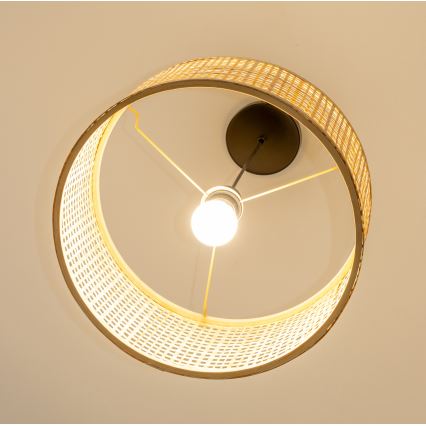 Brilagi - Lustre LED suspenso por cabo CERIA BOHO 1xE27/40W/230V diâmetro 40 cm bambu