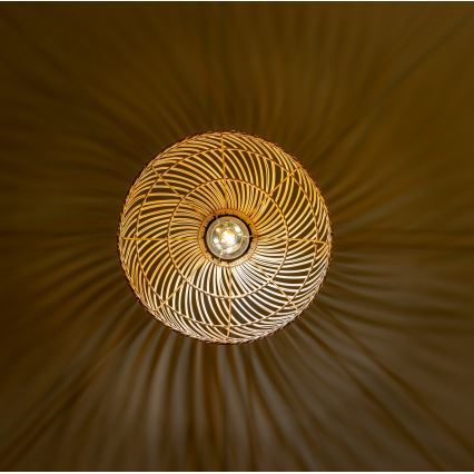 Brilagi - Lustre LED suspenso por cabo CERIA BOHO 1xE27/40W/230V, diâmetro 60 cm, rattan