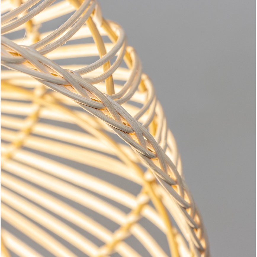 Brilagi - Lustre LED suspenso por cabo CERIA BOHO 1xE27/40W/230V, diâmetro 60 cm, rattan