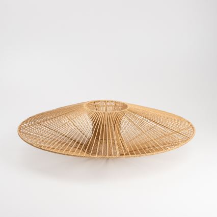 Brilagi - Lustre LED suspenso por cabo CERIA BOHO 1xE27/40W/230V diâmetro 70 cm branco/castanho