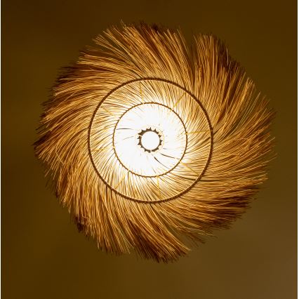 Brilagi - Lustre LED suspenso por cabo CERIA BOHO 1xE27/40W/230V Ø 100 cm rattan