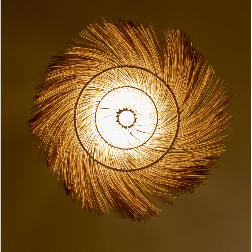 Brilagi - Lustre LED suspenso por cabo CERIA BOHO 1xE27/40W/230V Ø 100 cm rattan