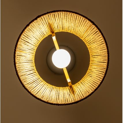 Brilagi - Lustre LED suspenso por cabo CERIA BOHO 1xE27/40W/230V Ø 28 cm castanho