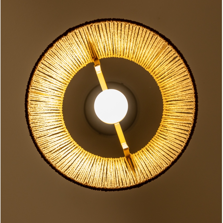 Brilagi - Lustre LED suspenso por cabo CERIA BOHO 1xE27/40W/230V Ø 28 cm castanho