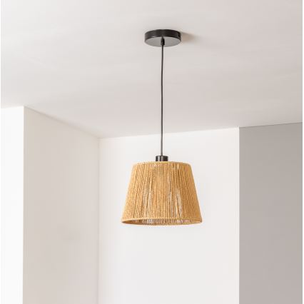 Brilagi - Lustre LED suspenso por cabo CERIA BOHO 1xE27/40W/230V Ø 28 cm castanho