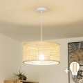 Brilagi - Lustre LED suspenso por cabo CERIA BOHO 1xE27/40W/230V Ø 40 cm bambu