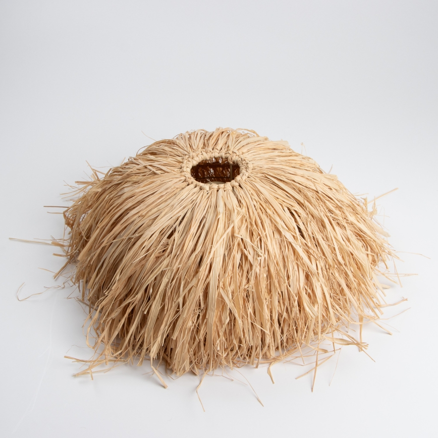 Brilagi - Lustre LED suspenso por cabo CERIA BOHO 1xE27/40W/230V Ø 40 cm ráfia