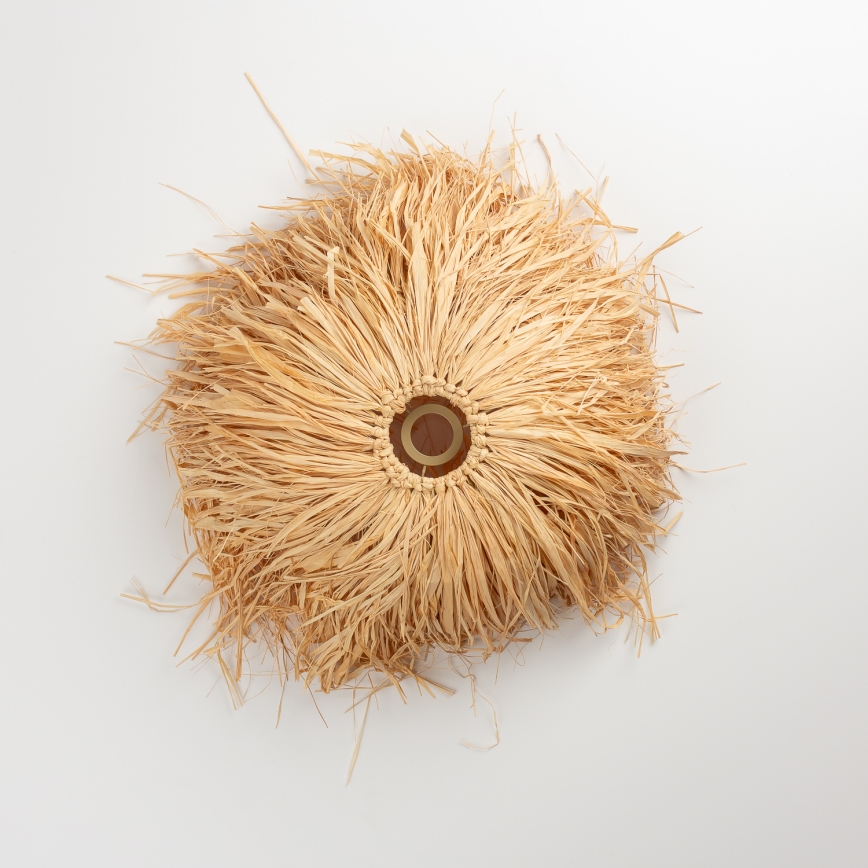 Brilagi - Lustre LED suspenso por cabo CERIA BOHO 1xE27/40W/230V Ø 40 cm ráfia