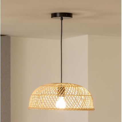 Brilagi - Lustre LED suspenso por cabo CERIA BOHO, 1xE27/40W/230V, Ø 40 cm, rattan