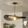 BRILAGI - Lustre LED suspenso por cabo CERIA BOHO 1xE27/40W/230V Ø 50 cm preto/castanho