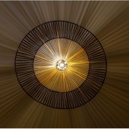 Brilagi - Lustre LED suspenso por cabo CERIA BOHO 1xE27/40W/230V Ø 50 cm preto/castanho