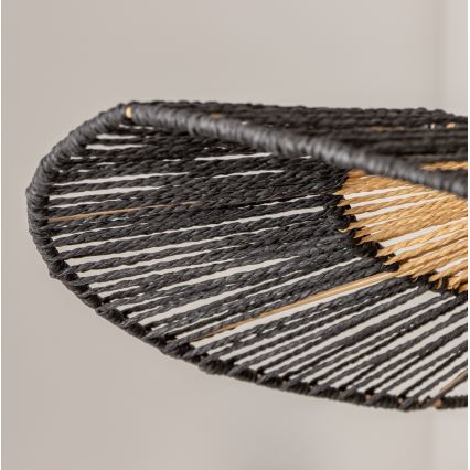 Brilagi - Lustre LED suspenso por cabo CERIA BOHO 1xE27/40W/230V Ø 50 cm preto/castanho