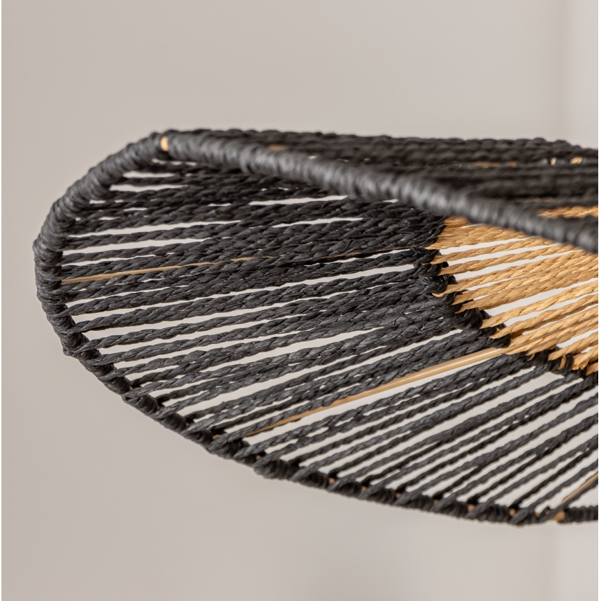 Brilagi - Lustre LED suspenso por cabo CERIA BOHO 1xE27/40W/230V Ø 50 cm preto/castanho