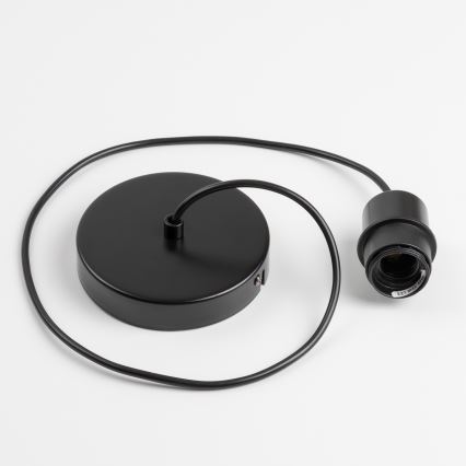 Brilagi - Lustre LED suspenso por cabo CERIA BOHO 1xE27/40W/230V Ø 50 cm preto/castanho