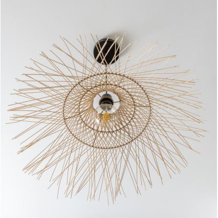 Brilagi - Lustre LED suspenso por cabo CERIA BOHO 1xE27/40W/230V Ø 70 cm em bambu