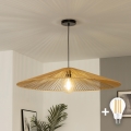 Brilagi - Lustre LED suspenso por cabo CERIA BOHO 1xE27/40W/230V Ø 90 cm castanho
