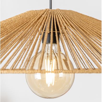 Brilagi - Lustre LED suspenso por cabo CERIA BOHO 1xE27/40W/230V Ø 90 cm castanho