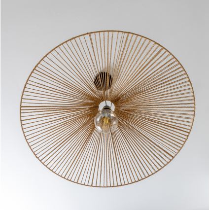 Brilagi - Lustre LED suspenso por cabo CERIA BOHO 1xE27/40W/230V Ø 90 cm castanho