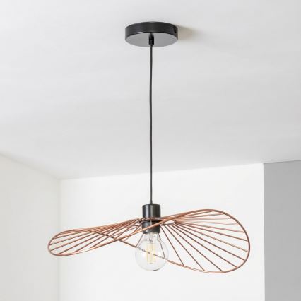 Brilagi - Lustre LED suspenso por cabo CERIA WIRE 1xE27/40W/230V 40x56 cm bronze
