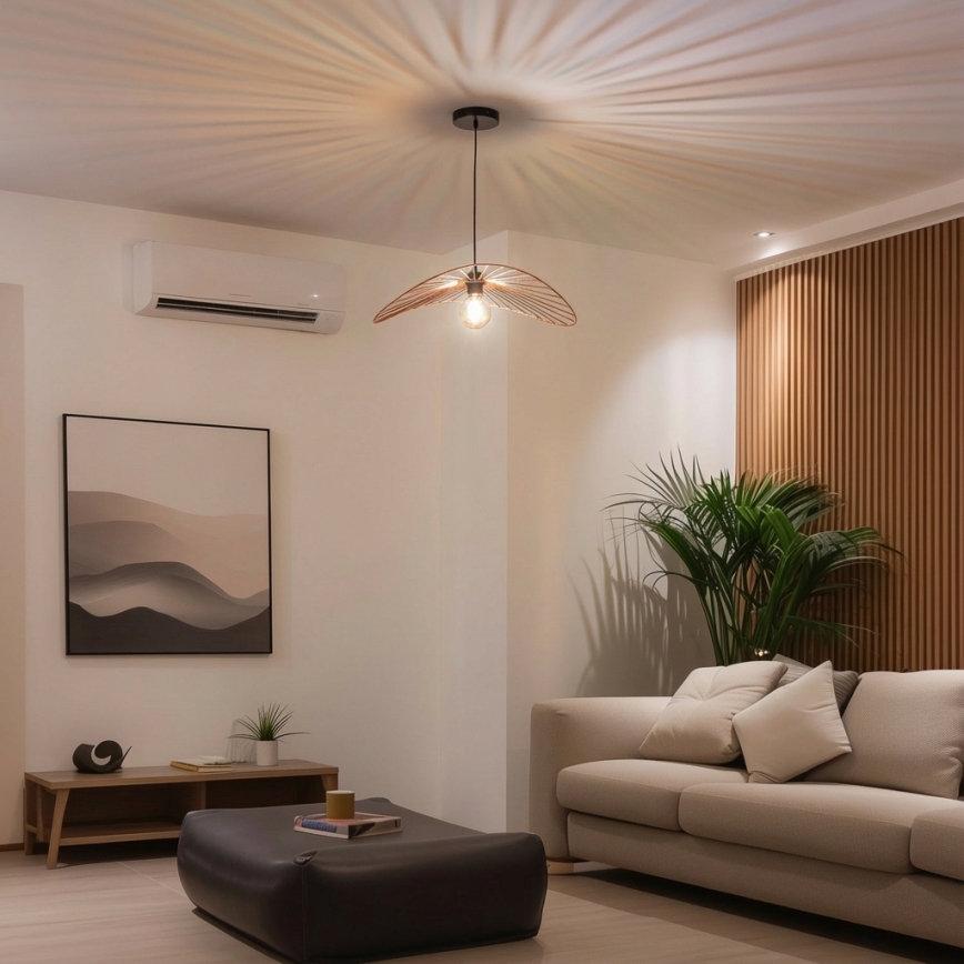 Brilagi - Lustre LED suspenso por cabo CERIA WIRE 1xE27/40W/230V 40x56 cm bronze