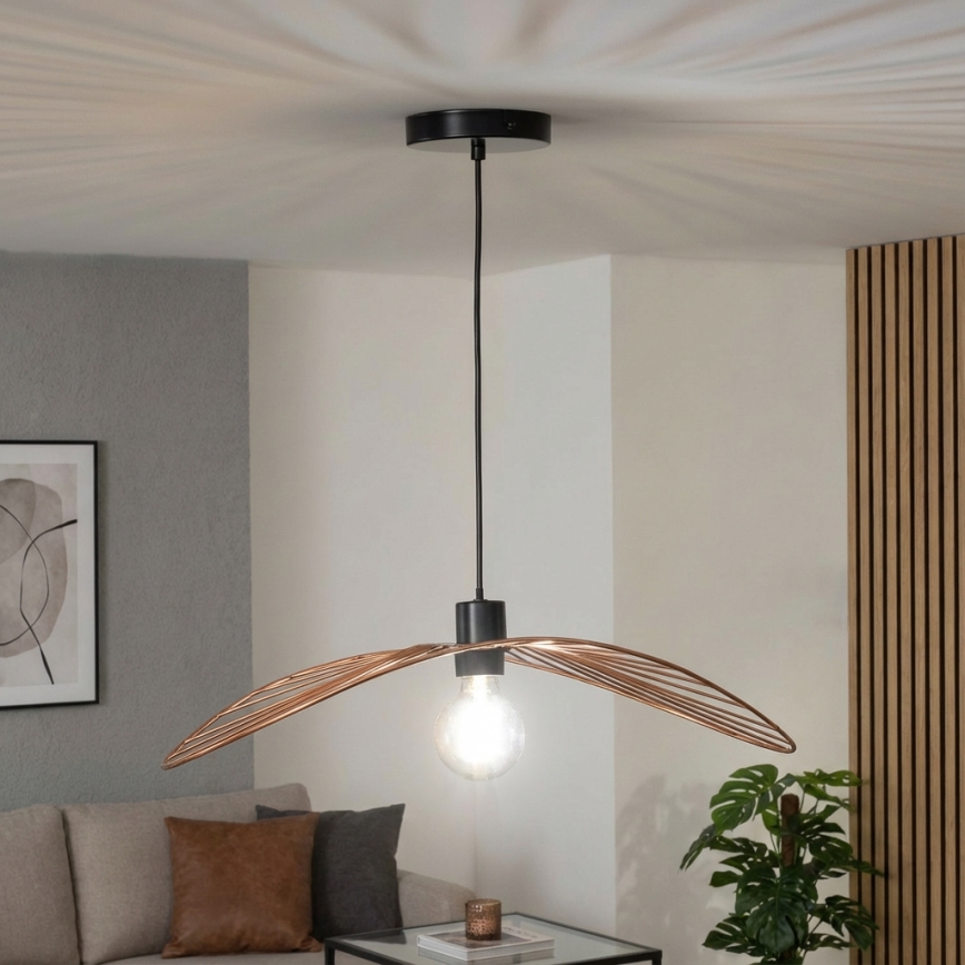 Brilagi - Lustre LED suspenso por cabo CERIA WIRE 1xE27/40W/230V 40x56 cm bronze
