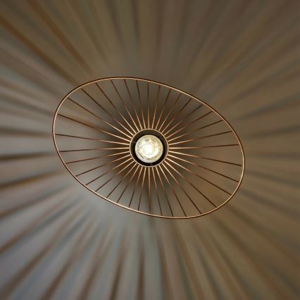 Brilagi - Lustre LED suspenso por cabo CERIA WIRE 1xE27/40W/230V 40x56 cm bronze