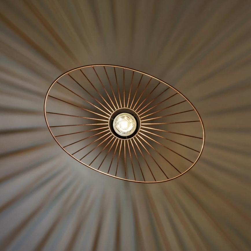 Brilagi - Lustre LED suspenso por cabo CERIA WIRE 1xE27/40W/230V 40x56 cm bronze