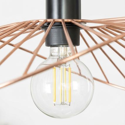Brilagi - Lustre LED suspenso por cabo CERIA WIRE 1xE27/40W/230V 40x56 cm bronze