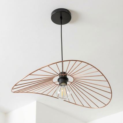 Brilagi - Lustre LED suspenso por cabo CERIA WIRE 1xE27/40W/230V 40x56 cm bronze