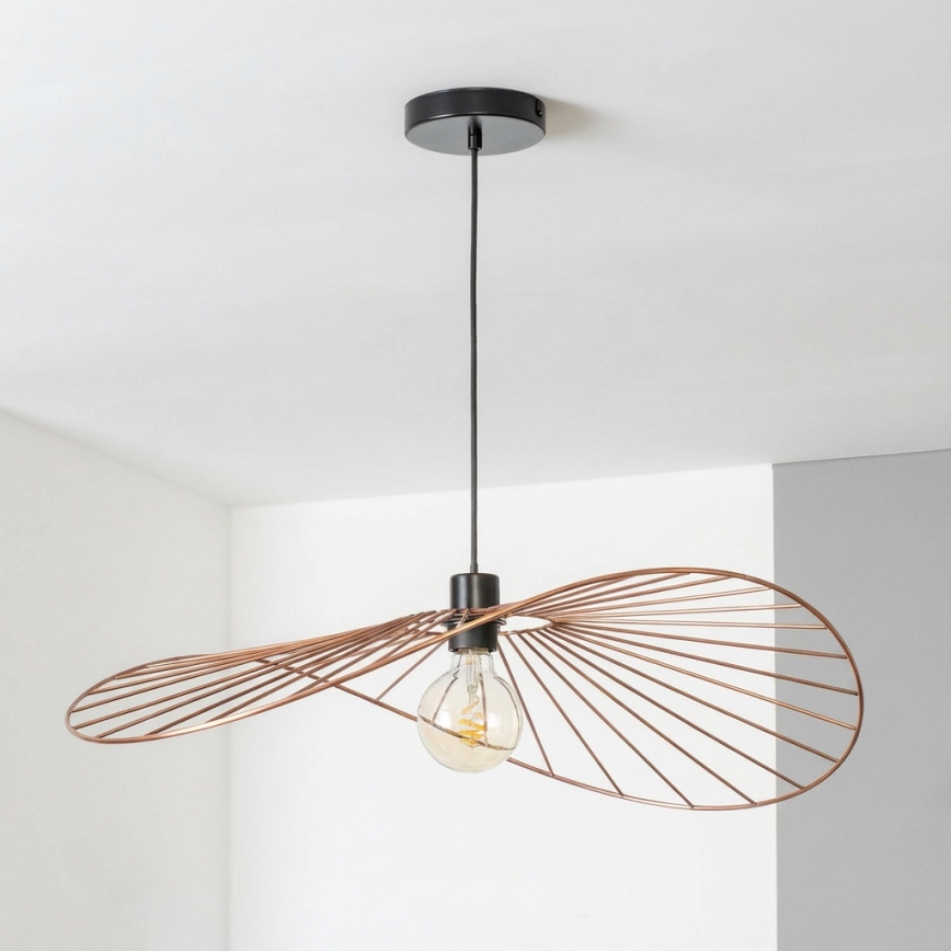 Brilagi - Lustre LED suspenso por cabo CERIA WIRE 1xE27/40W/230V 60x80 cm bronze