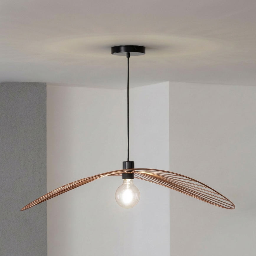 Brilagi - Lustre LED suspenso por cabo CERIA WIRE 1xE27/40W/230V 60x80 cm bronze