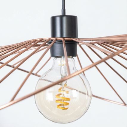 Brilagi - Lustre LED suspenso por cabo CERIA WIRE 1xE27/40W/230V 60x80 cm bronze