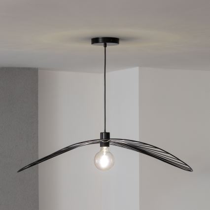 Brilagi - Lustre LED suspenso por cabo CERIA WIRE 1xE27/40W/230V 60x80 cm preto