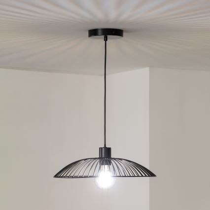 Brilagi - Lustre LED suspenso por cabo CERIA WIRE 1xE27/40W/230V, diâmetro 38 cm, preto