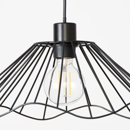 Brilagi - Lustre LED suspenso por cabo CERIA WIRE 1xE27/40W/230V, diâmetro 40 cm, preto