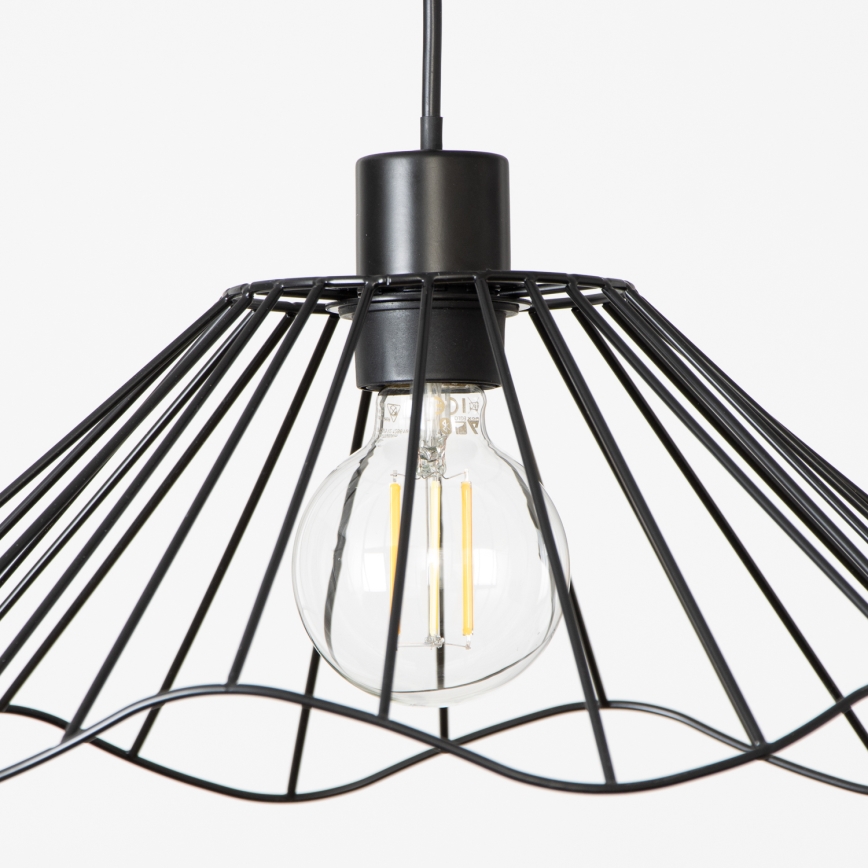 Brilagi - Lustre LED suspenso por cabo CERIA WIRE 1xE27/40W/230V, diâmetro 40 cm, preto