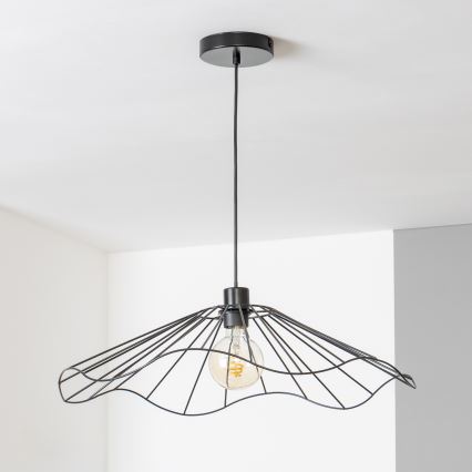 Brilagi - Lustre LED suspenso por cabo CERIA WIRE 1xE27/40W/230V Ø 60 cm preto