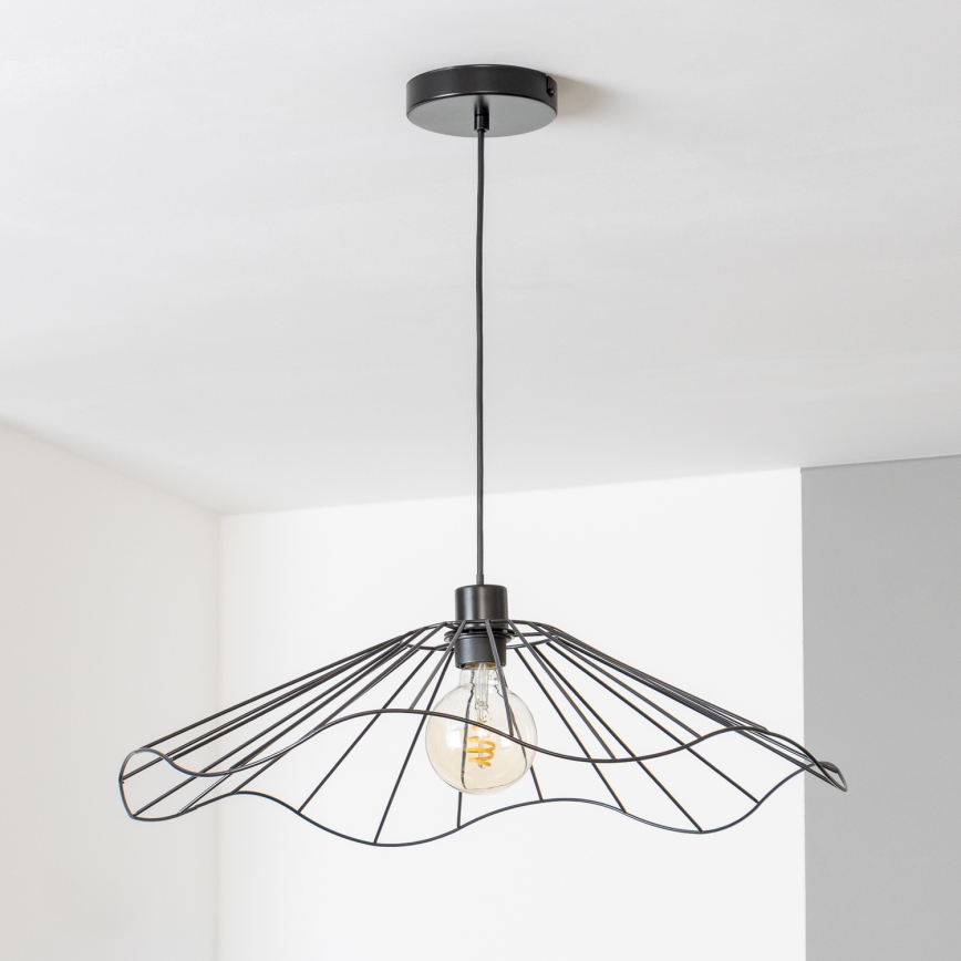 Brilagi - Lustre LED suspenso por cabo CERIA WIRE 1xE27/40W/230V Ø 60 cm preto