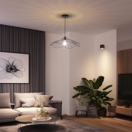 Brilagi - Lustre LED suspenso por cabo CERIA WIRE 1xE27/40W/230V Ø 60 cm preto