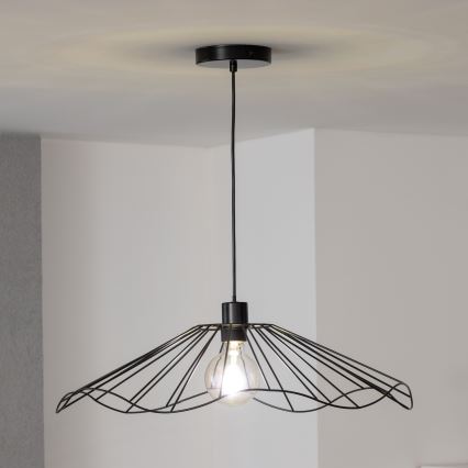 Brilagi - Lustre LED suspenso por cabo CERIA WIRE 1xE27/40W/230V Ø 60 cm preto