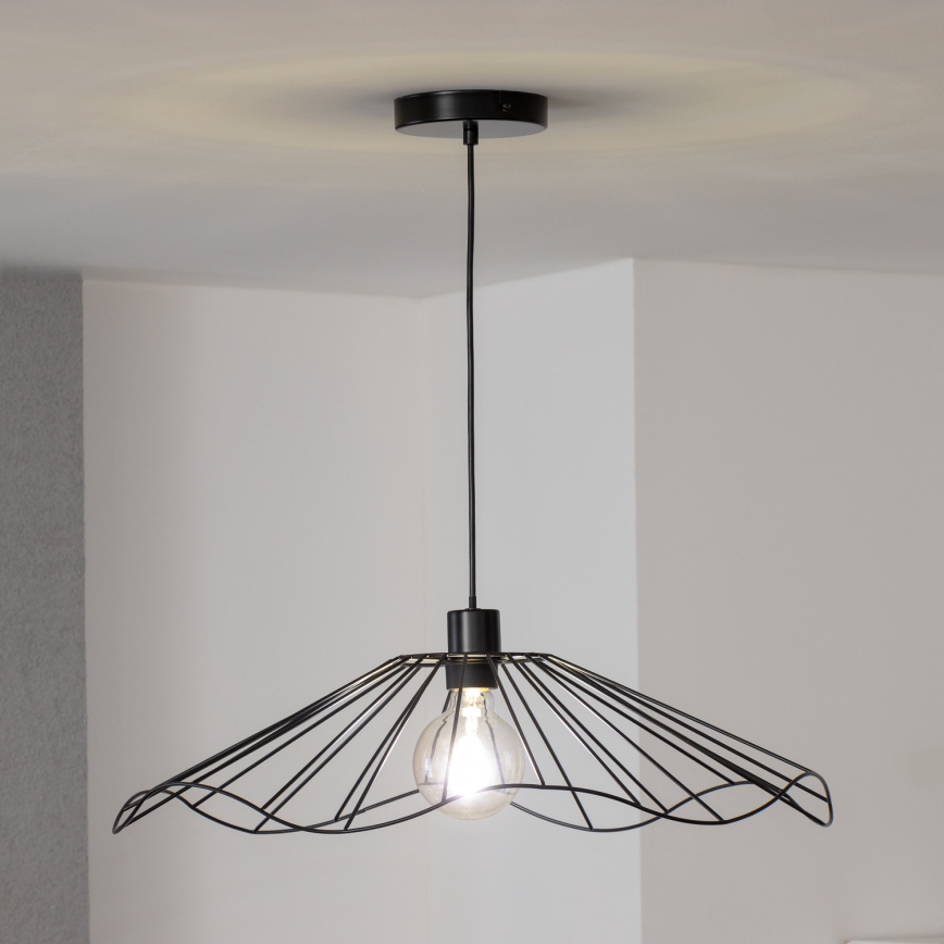Brilagi - Lustre LED suspenso por cabo CERIA WIRE 1xE27/40W/230V Ø 60 cm preto