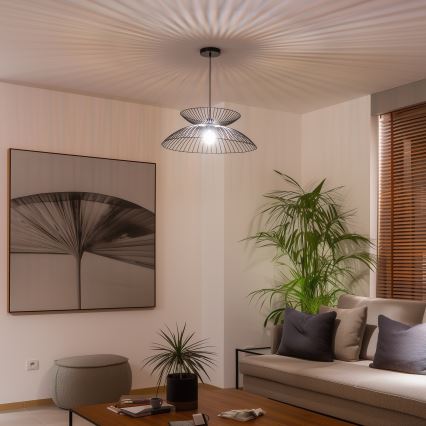 Brilagi - Lustre LED suspenso por cabo CERIA WIRE 1xE27/40W/230V Ø 60 cm preto