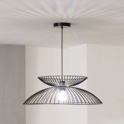 Brilagi - Lustre LED suspenso por cabo CERIA WIRE 1xE27/40W/230V Ø 60 cm preto