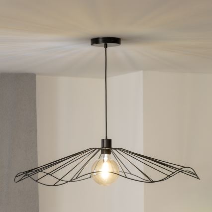 Brilagi - Lustre LED suspenso por cabo CERIA WIRE 1xE27/40W/230V Ø 80 cm preto