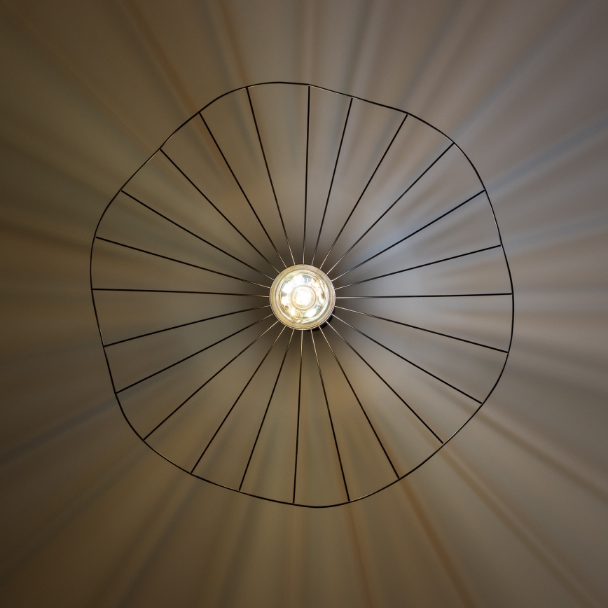 Brilagi - Lustre LED suspenso por cabo CERIA WIRE 1xE27/40W/230V Ø 80 cm preto