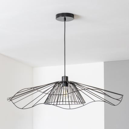 Brilagi - Lustre LED suspenso por cabo CERIA WIRE 1xE27/40W/230V Ø 80 cm preto