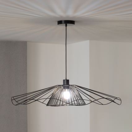 Brilagi - Lustre LED suspenso por cabo CERIA WIRE 1xE27/40W/230V Ø 80 cm preto