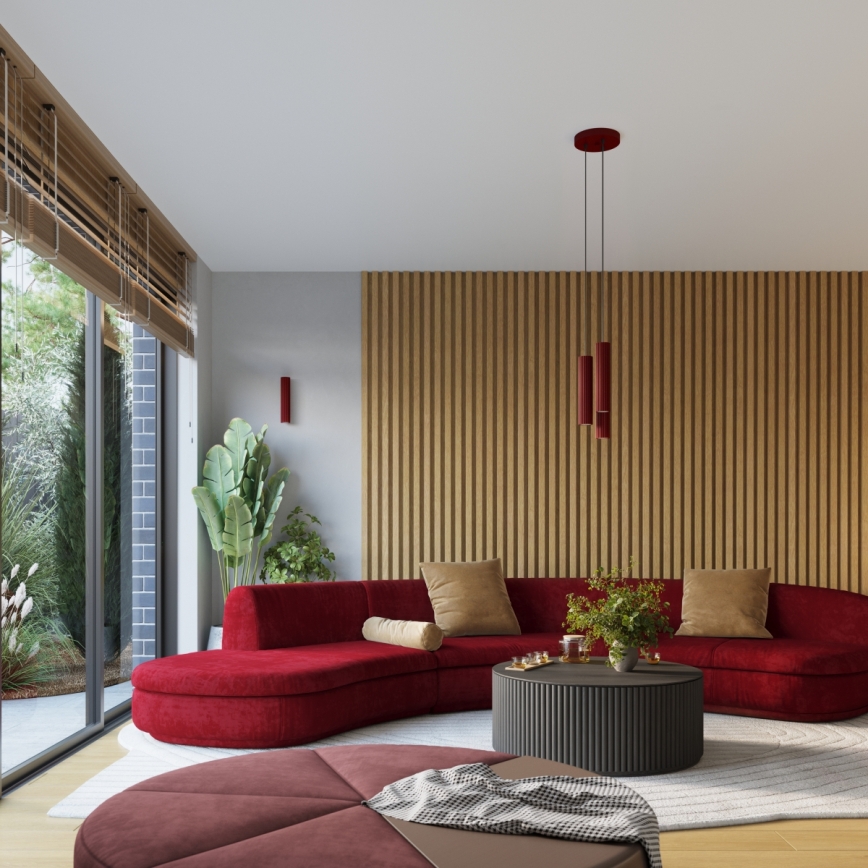 Brilagi - Lustre LED suspenso por cabo CRESTO 1xGU10/10W/230V bordô