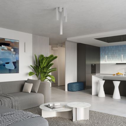 Brilagi - Lustre LED suspenso por cabo CRESTO 1xGU10/10W/230V branco