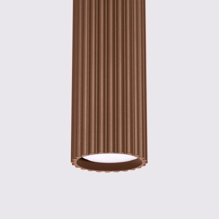 Brilagi - Lustre LED suspenso por cabo CRESTO 1xGU10/10W/230V castanho